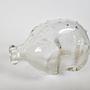 Vintage Sparschwein Glas Transparent 1950er Jahre 3