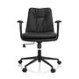 SMALLO Office Chair Swivel Faux Leather Black 0