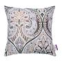 Kissenbezug T-Soft Paisley Baumwollstoff Grau / Braun 0