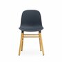 Form Stuhl Mit Holzgestell Blau 3