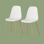 Upholstered chair Iskmo faux leather white set of 2 0