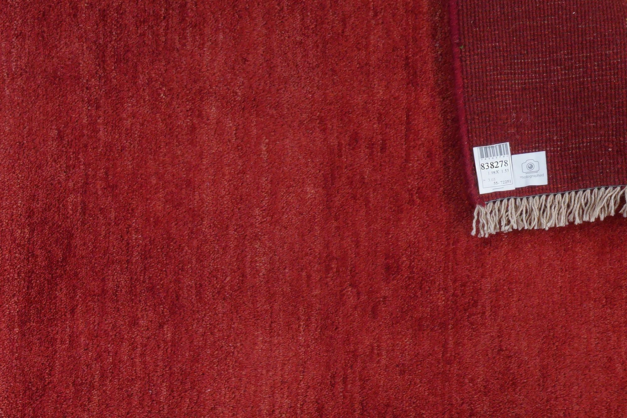 Gabbeh Teppich Wolle Rot 4