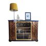 Glasvitrine Holz Braun Gold 0