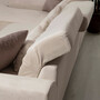 Sofa Récamiere Rechts Polyester Holz Ecru 5