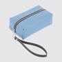 Necessaire Urban Handgefertigt Recyceltes Leder Hellblau 0