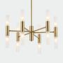 Ceiling light Fylux 20-light glass iron black 3