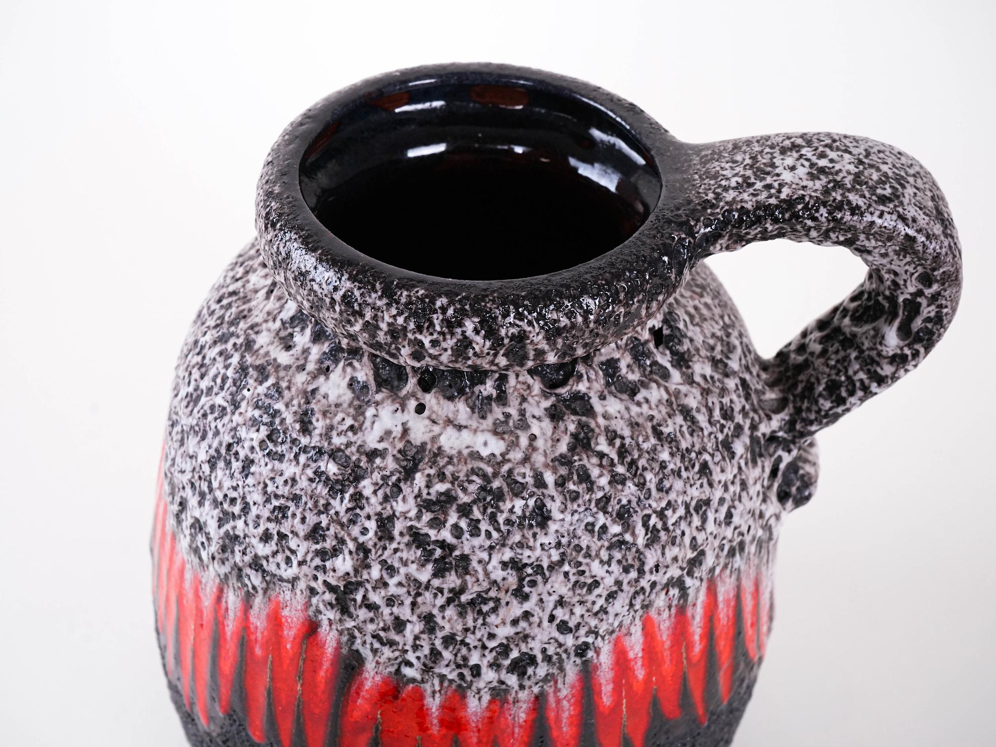 Keramikvase Fat Lava 1960er Jahre 4