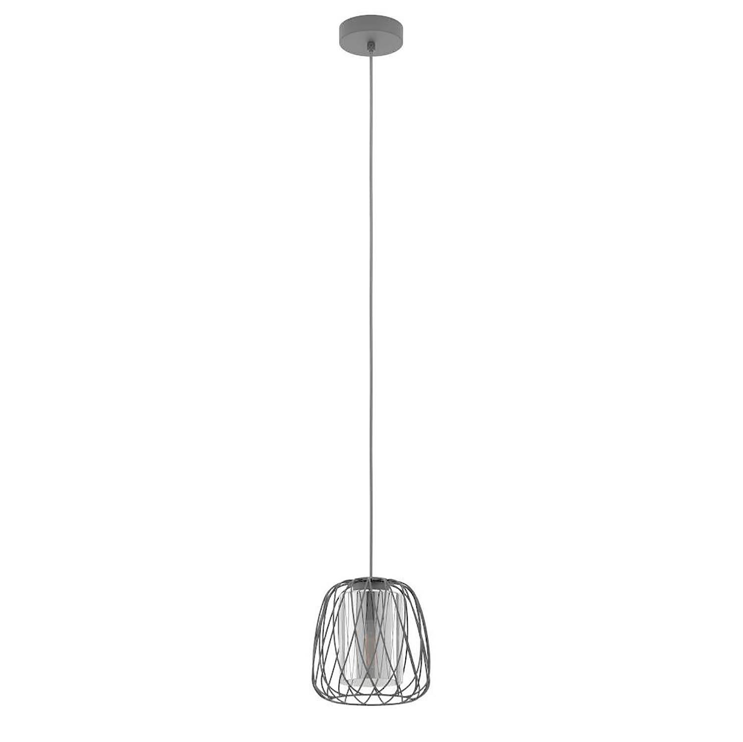 Pendant lamp Floresta I smoked glass black 1