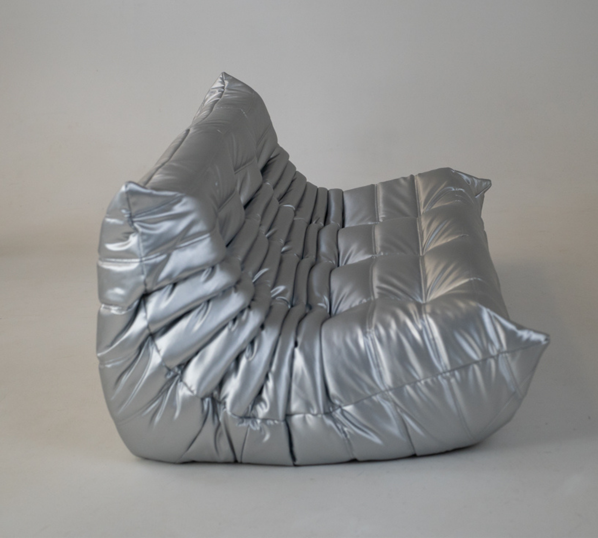 Togo Sofa 3-Sitzer Kunstleder Space Grau 2