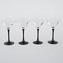 Martini glasses 4x Black 3