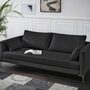 Marinus Sofa 3-Sitzer Saddle-Leder Metall Schwarz 0