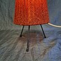 Vintage Tischleuchte Kunststoff Stahl Rot 1950er Jahre 3