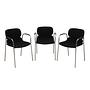 3x Dining chair Black 1970s 0