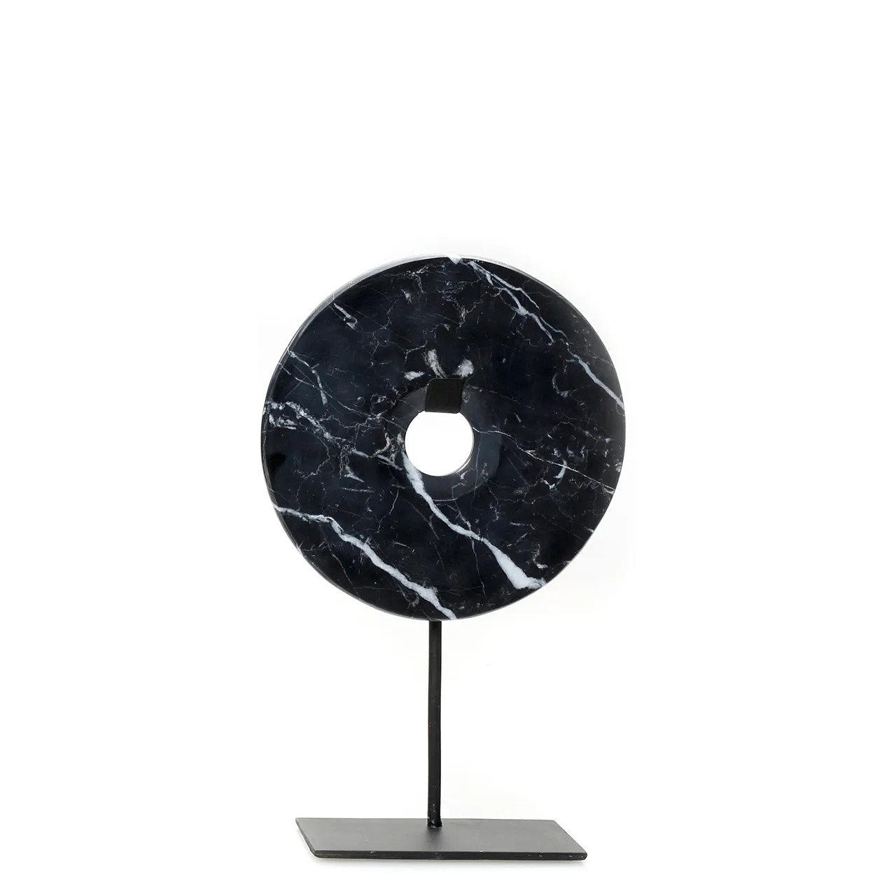 Plate on stand marble black 0