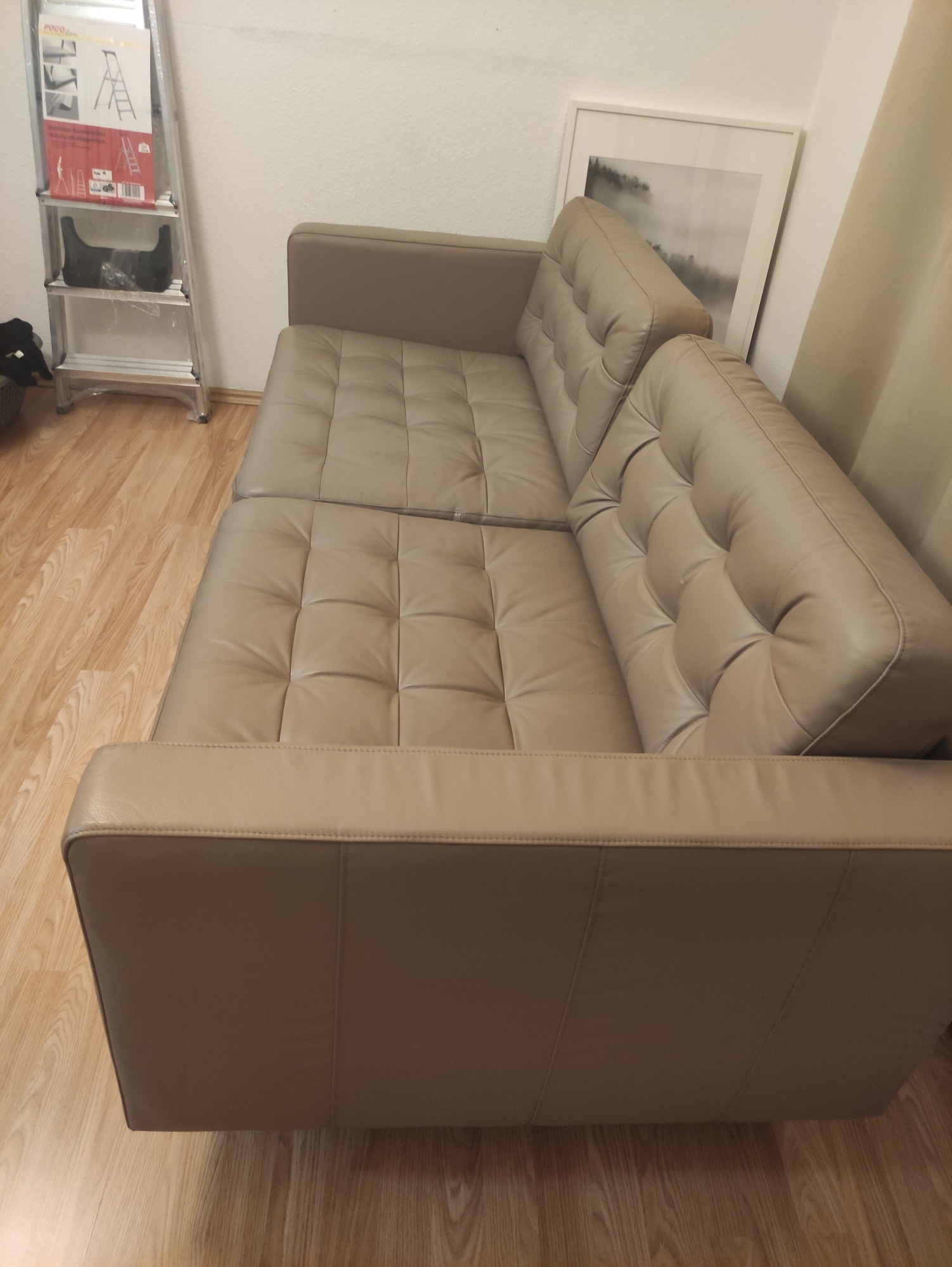 Landskrona Sofa 3-Sitzer Leder Beige 1