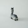 Ceramic fawn figure Grey 1970s 6