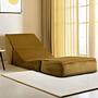 Origami armchair chaise longue convertible mustard yellow 2
