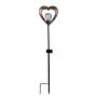 LED Solar Path Light Heart Set of 2 1-bulb Aluminum Black 4
