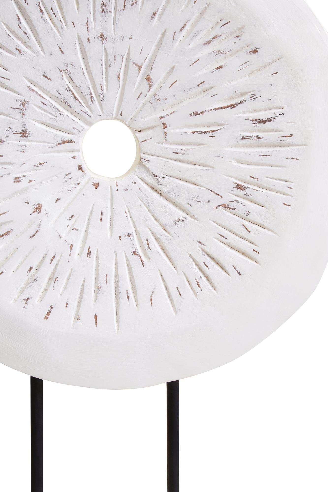 Fidel Kleine Distressed White Mangoholz Skulptur
 6