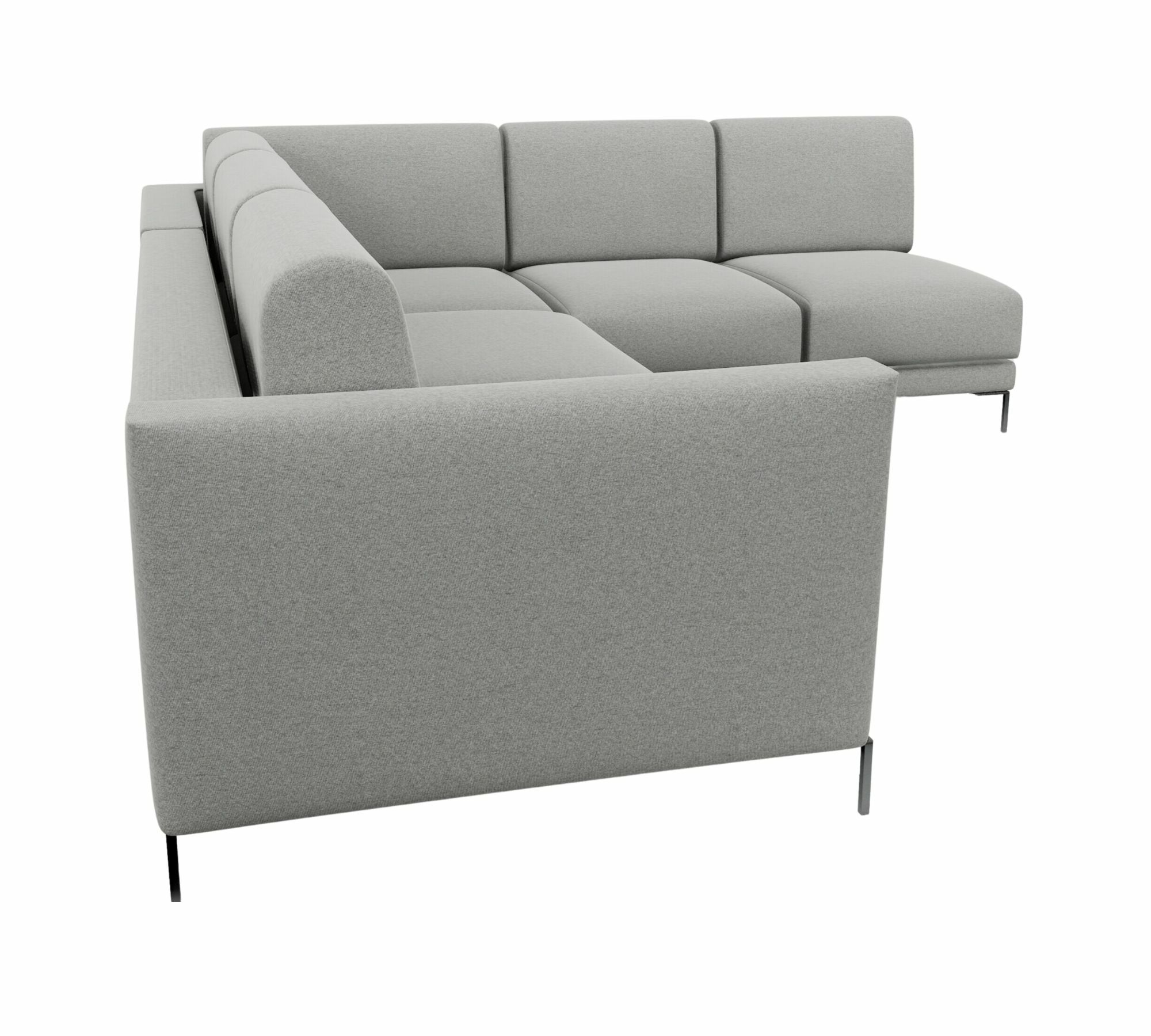 Tyme Ecksofa 4-Sitzer Feingewebe Schiefergrau 7