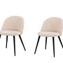 2x Velvet Stitches Stuhl-Set Samt Beige 0