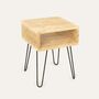Hairpin Nachttisch Holz Metall Kiefer 4
