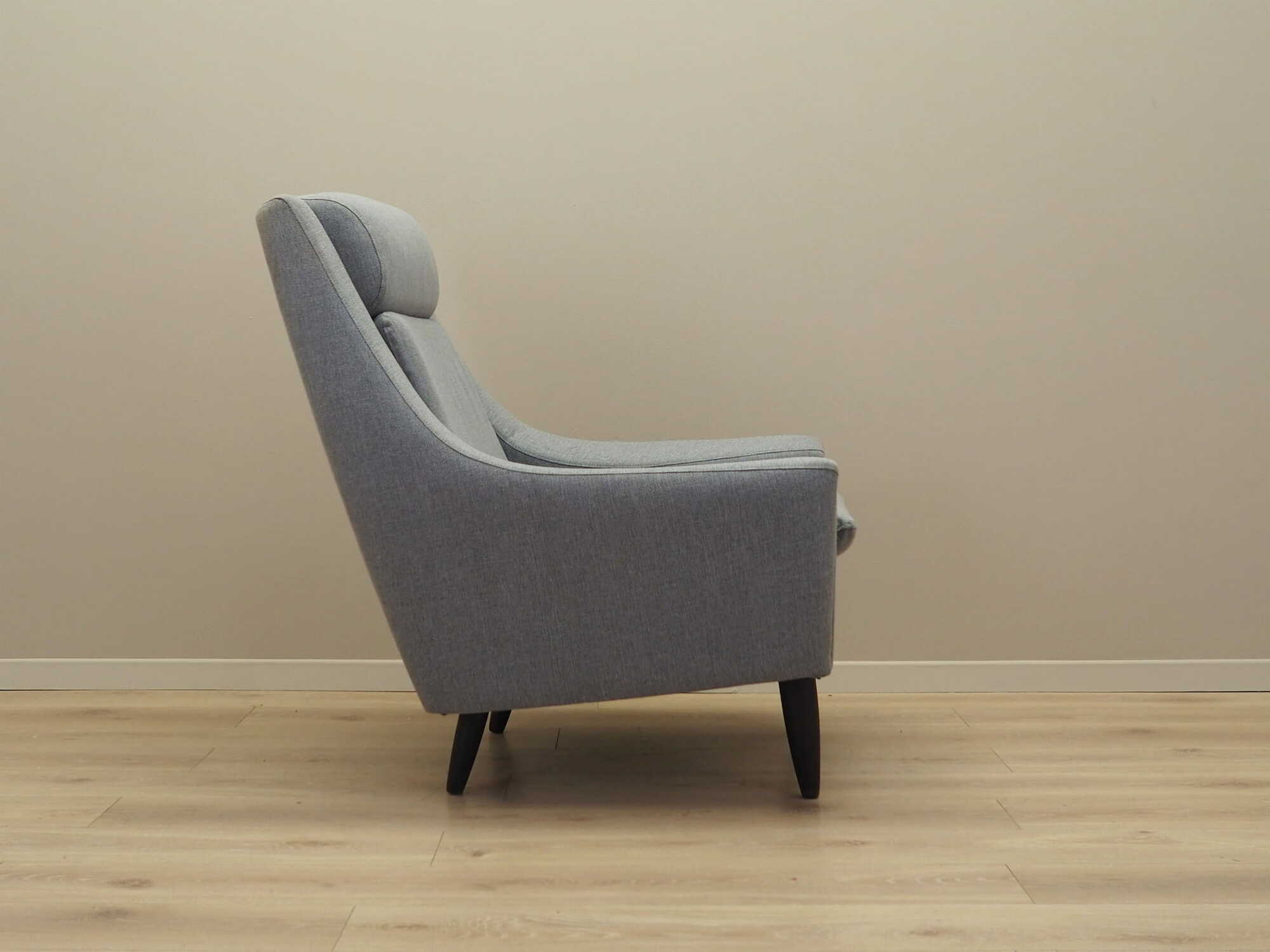 Armchair Textile Wood Grey 1970s 7