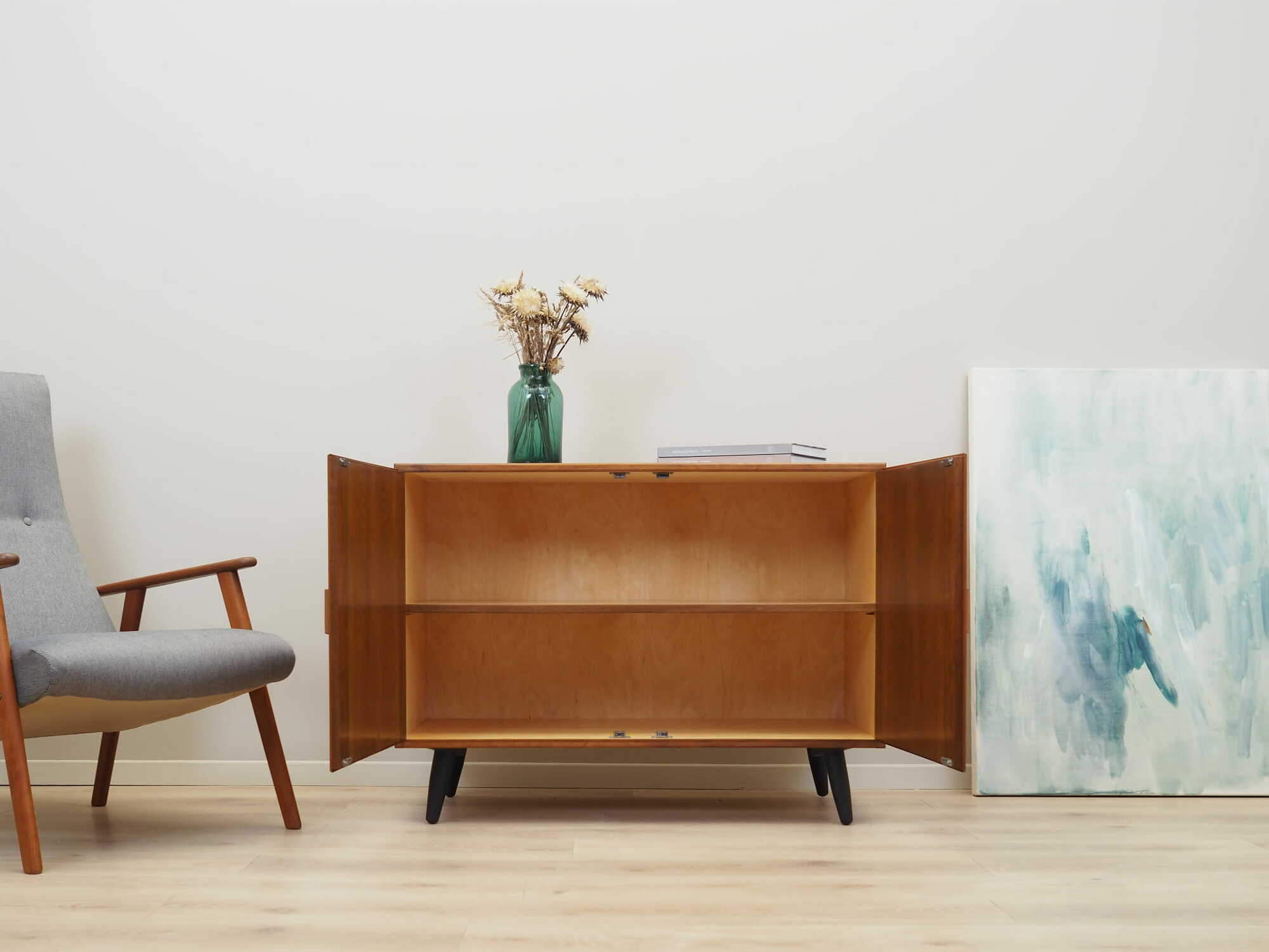 Vintage cabinet walnut brown 1960s 2