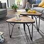 2x Couchtisch Malchow Mangoholz Massiv Eisen 3