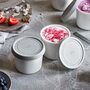 4x Eisbehälter für Speiseeis 400 ml Kunststoff Weiß 4