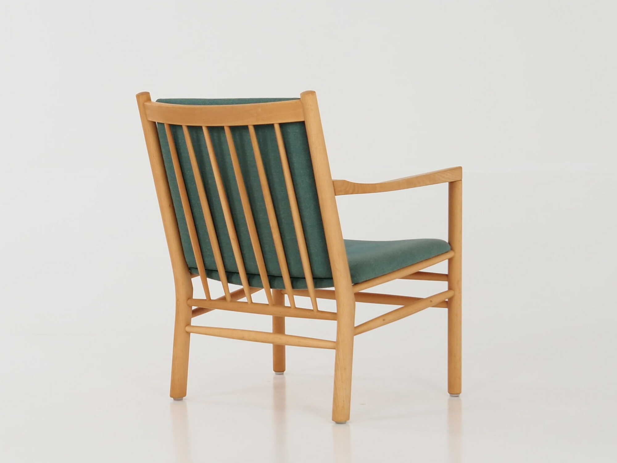 Vintage chair Beech wood Green 1970s 6