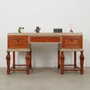 Scrivania vintage in legno marrone anni '50 1