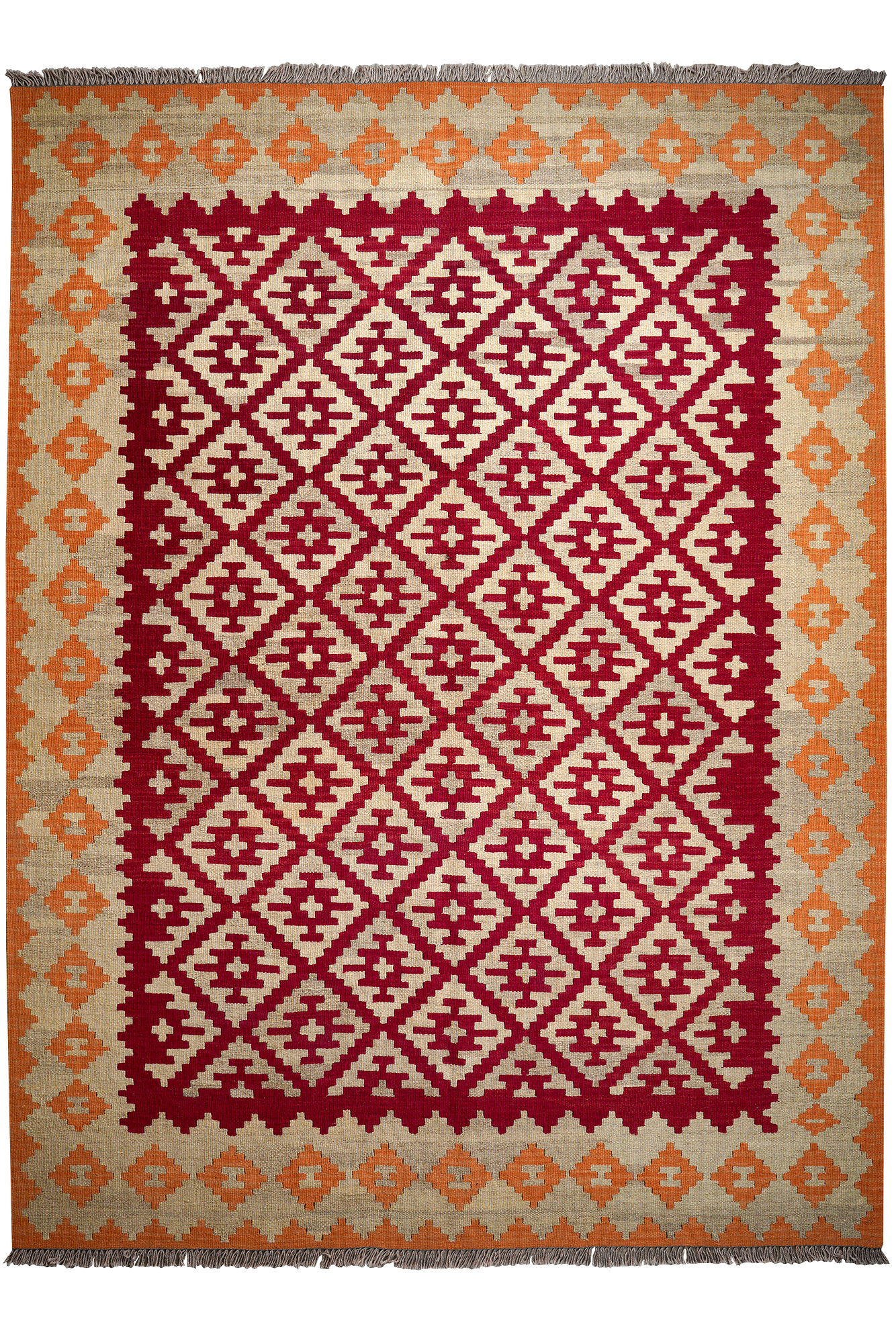 Kilim Gashgai Teppich Rot 0