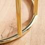 Beistelltisch Glas Metall Schwarz Gold 2