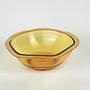Vintage Schalen-Set Pressglas Bernsteingelb 3