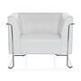 CURACAO Upholstered armchair Faux leather White 0