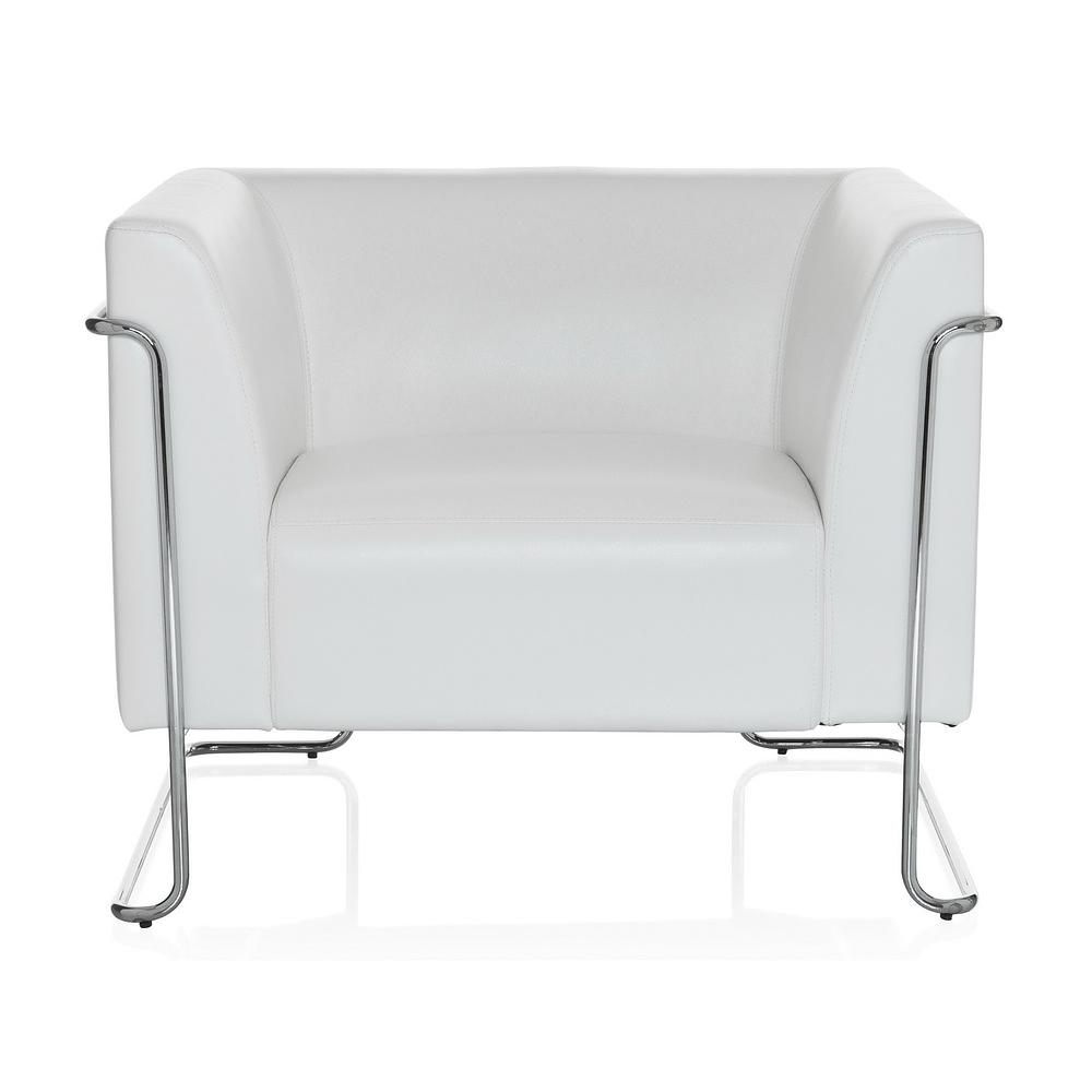 CURACAO Upholstered armchair Faux leather White 0