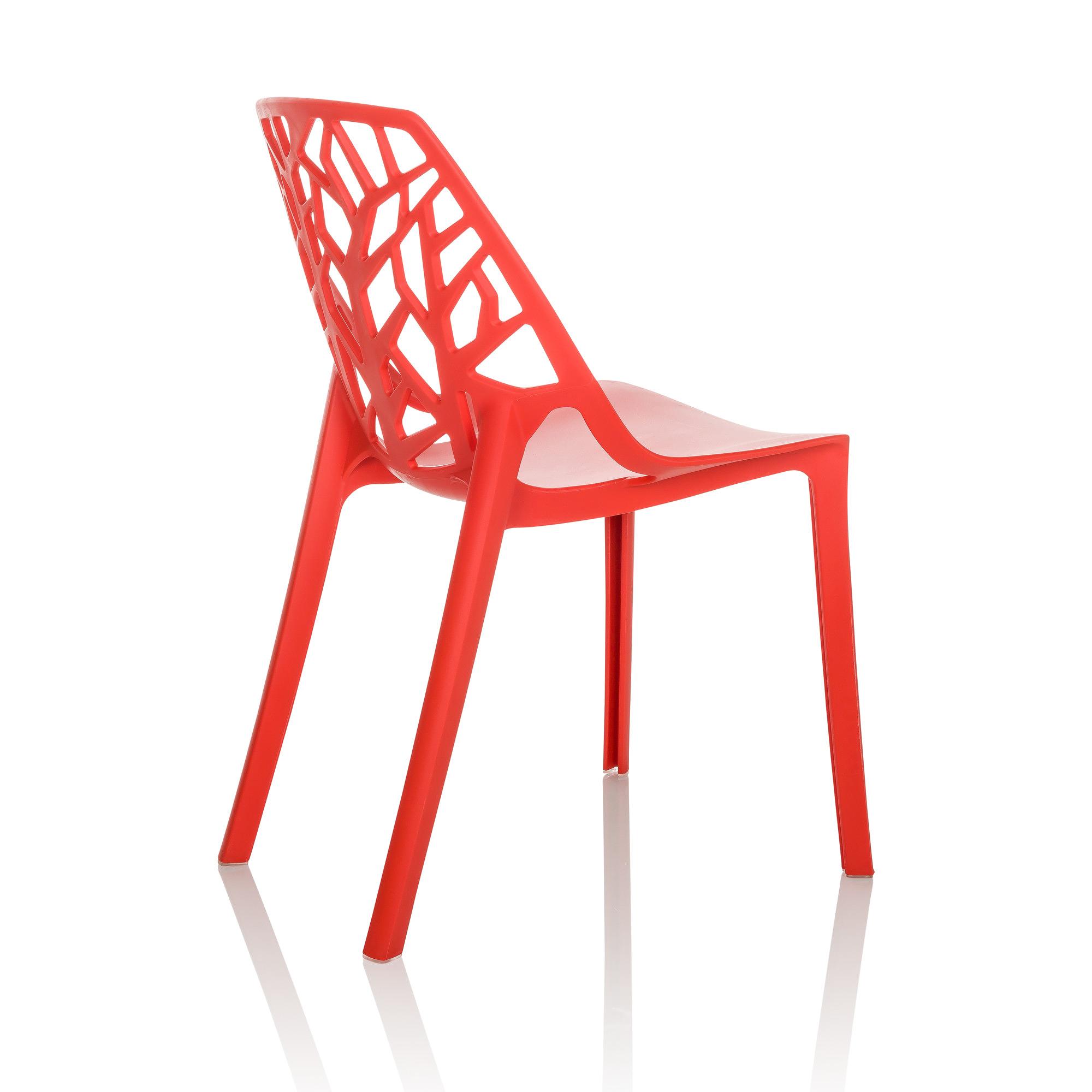 ARTIFO TRI Sedia da giardino indoor e outdoor impilabile Rosso 7