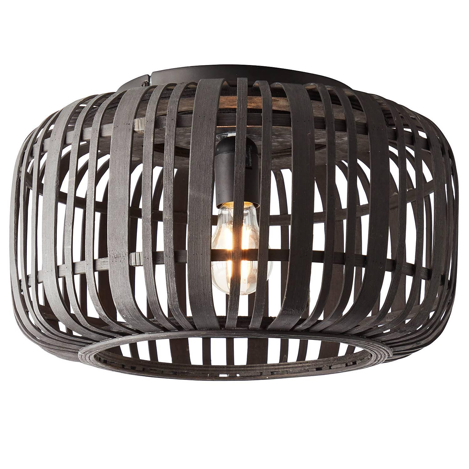 Deckenleuchte Woodrow Rattan Eisen 0