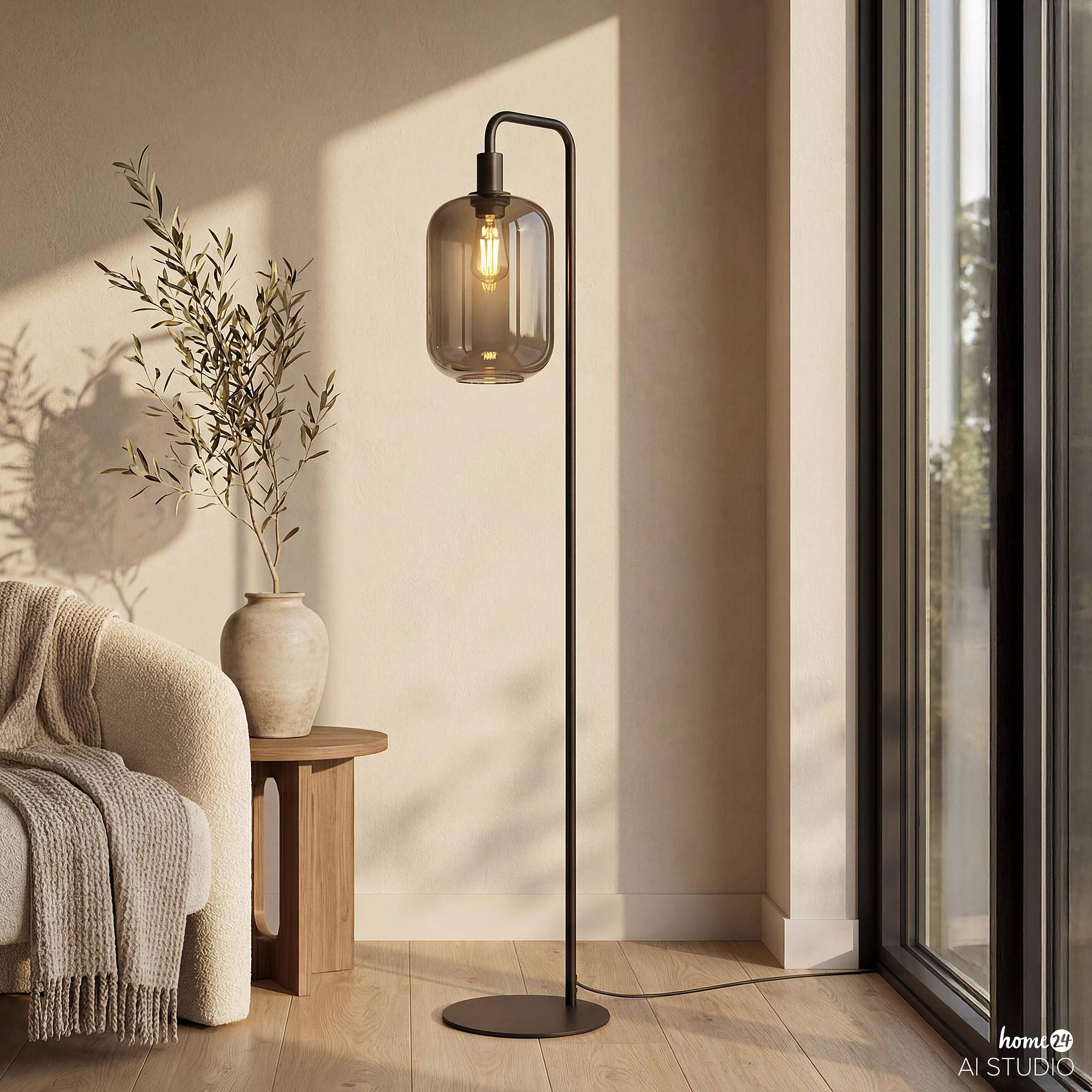 1-Flammig Typ B Mome Stehleuchte Rauchglas Eisen 1