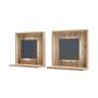 2x Wandregal Balkeneiche Dekor Matt Grau 0