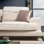 Sofa Récamiere Rechts Polyester Holz Ecru 2