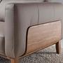 Sofa 2-Sitzer Leder Grau 4