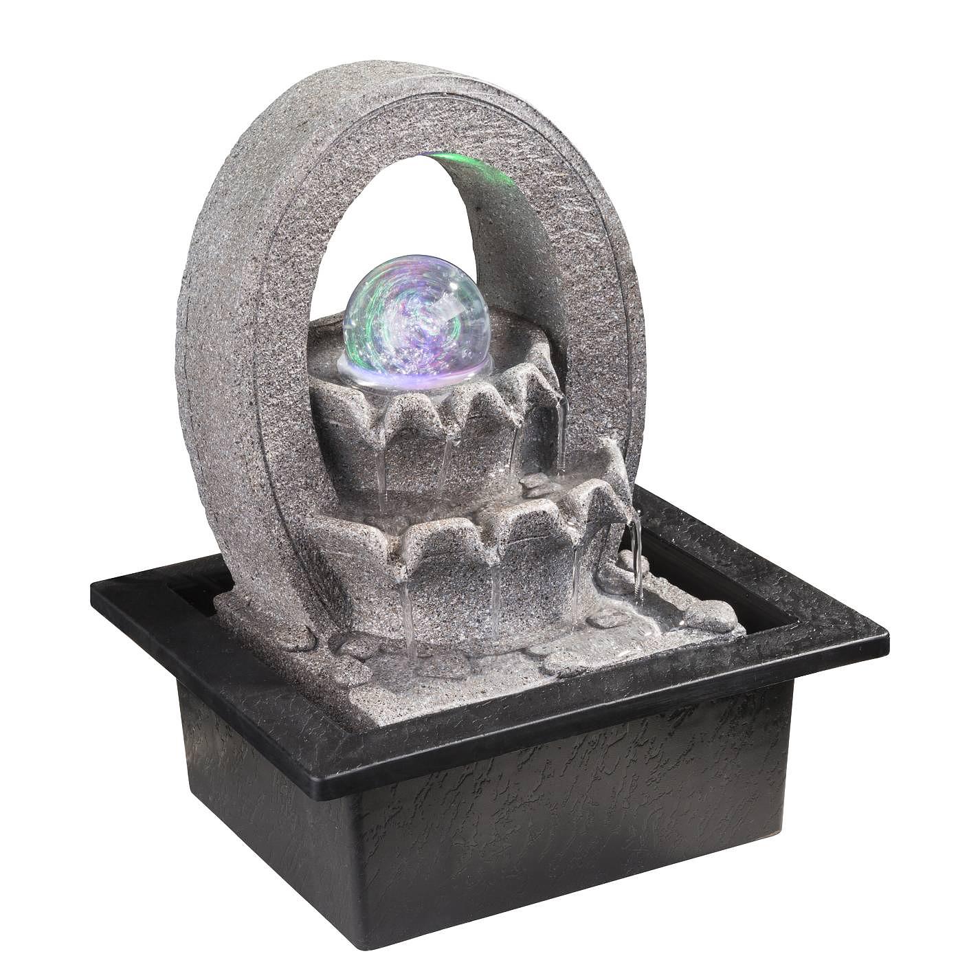 LED-Zierbrunnen Alberto II Kunststoff 4-flammig 0