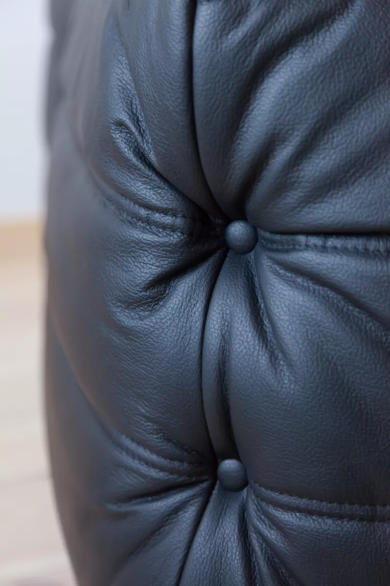 Togo Corner Sofa Madras Leather Black 9