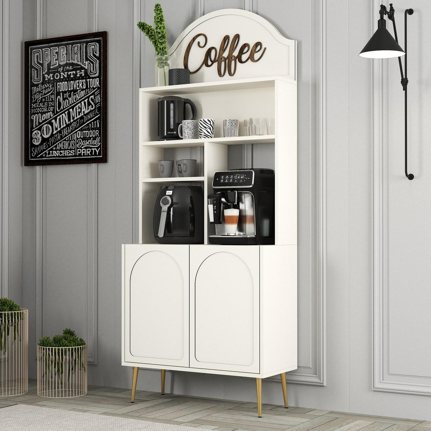 Lyon 80 Schrank Holz Creme Gold 3