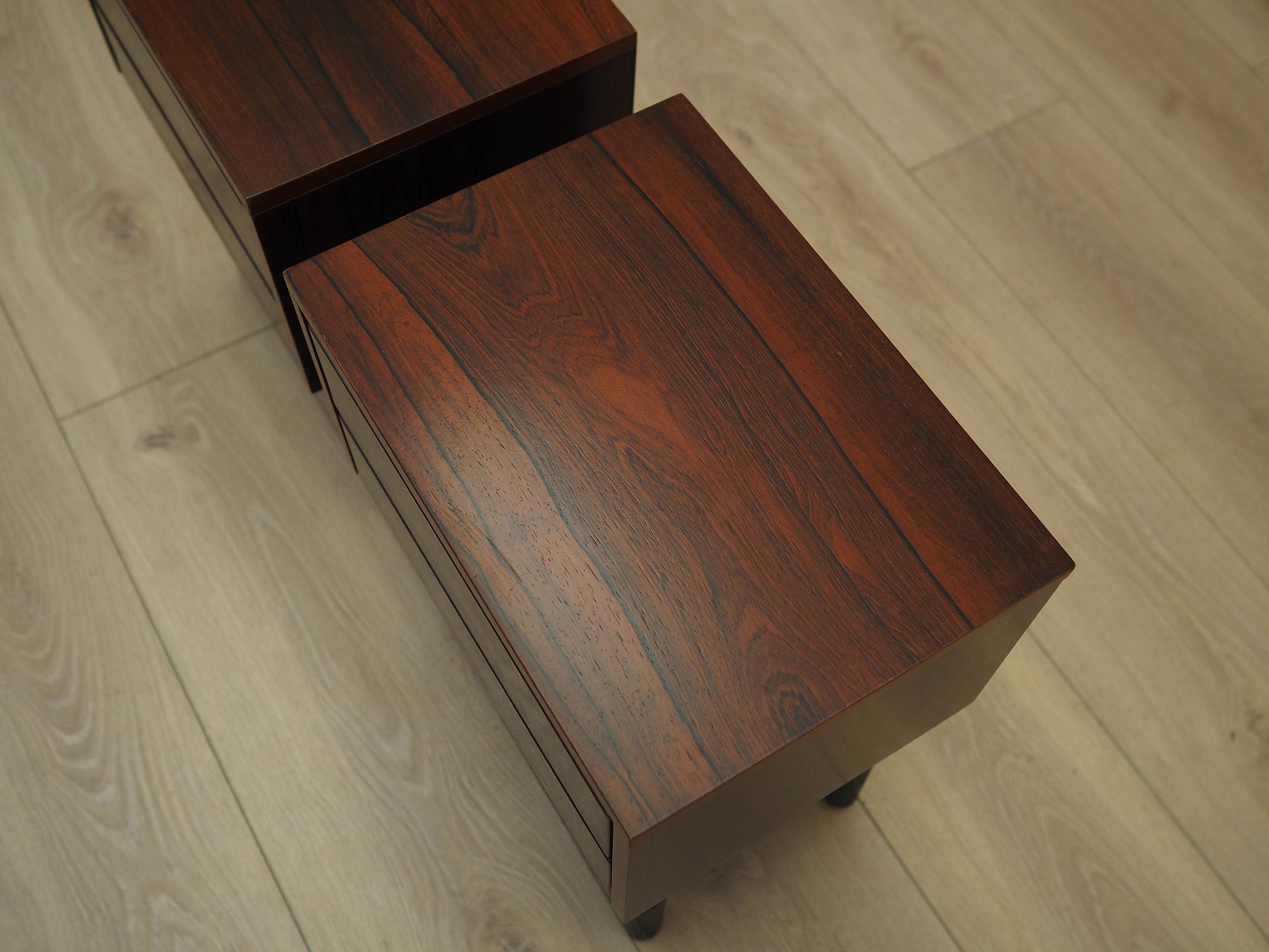 Nachttisch-Set 2-teilig Palisanderholz 1970er Jahre 5