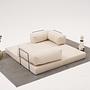 Comfort Schlafsofa 2-Sitzer Creme 4