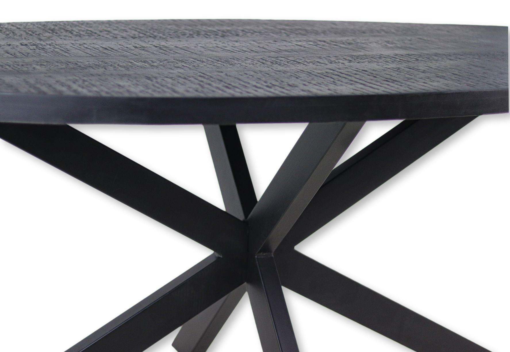 Ovaler Melbourne Esstisch Mangoholz Metall 3