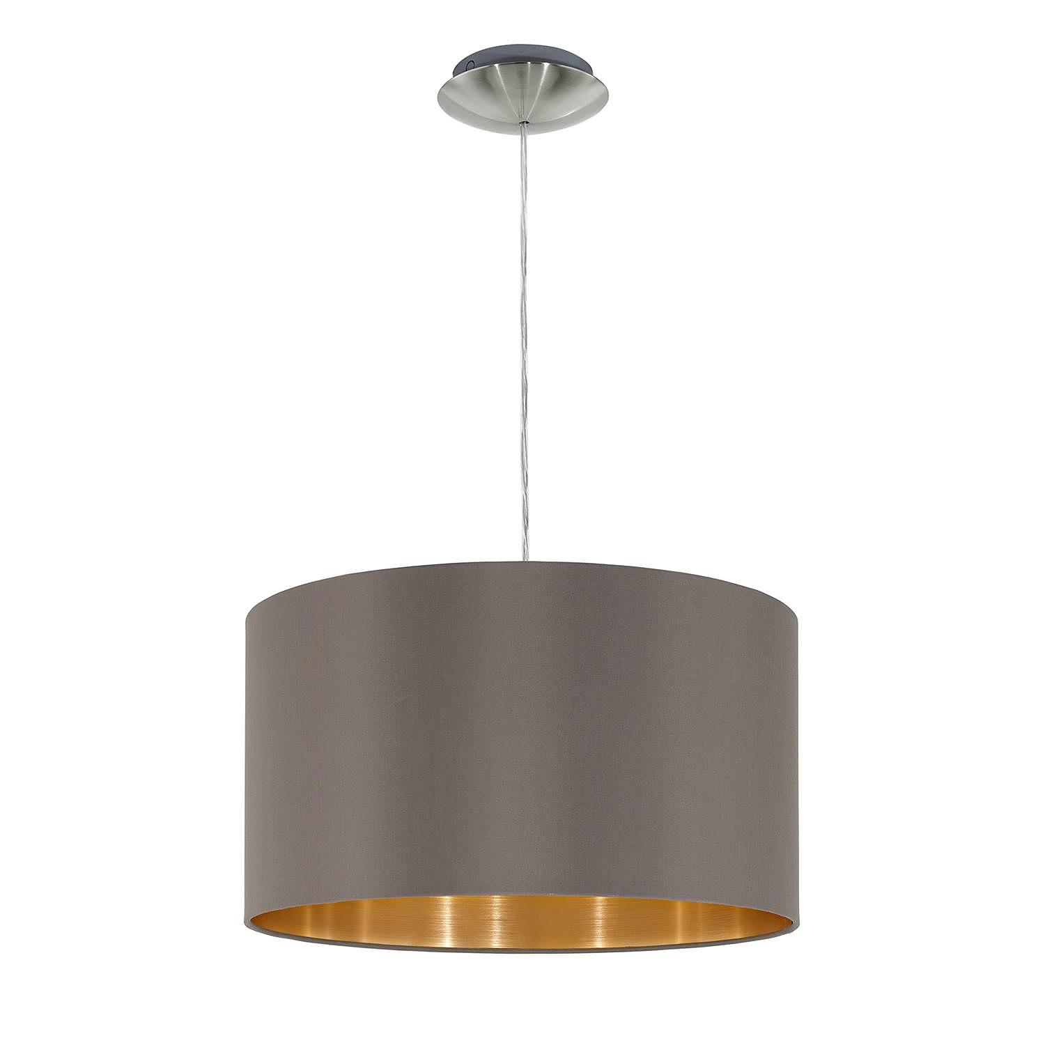 Pendelleuchte Maserlo I Mischgewebe Stahl Cubanit 1